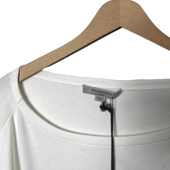 AllSaints Rita T Shirt Long Sleeve Drop Shoulder Designer Oversize Tee Top Large - Picture 7 of 11